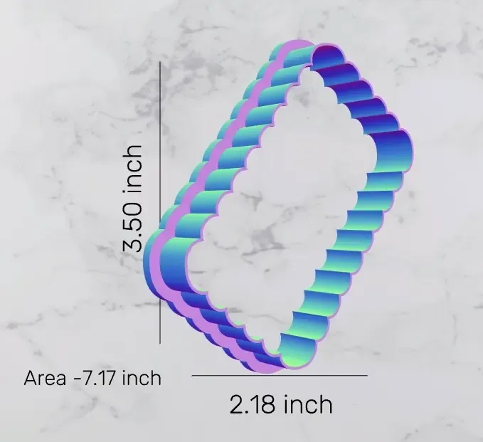 Scalloped Rectangle Cookie Cutter