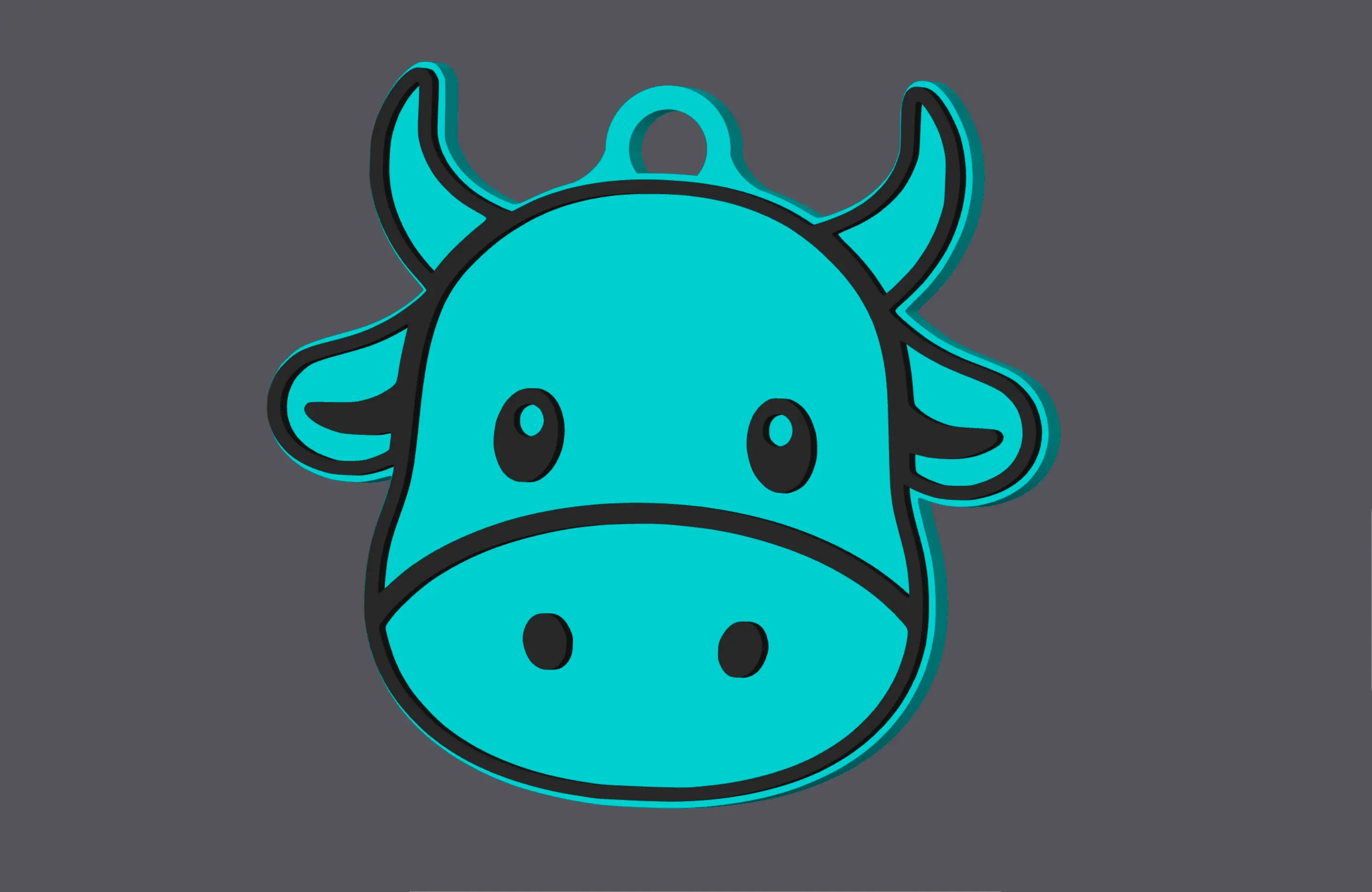 Bull Head - Farm Animals - Earring & Pendant v1