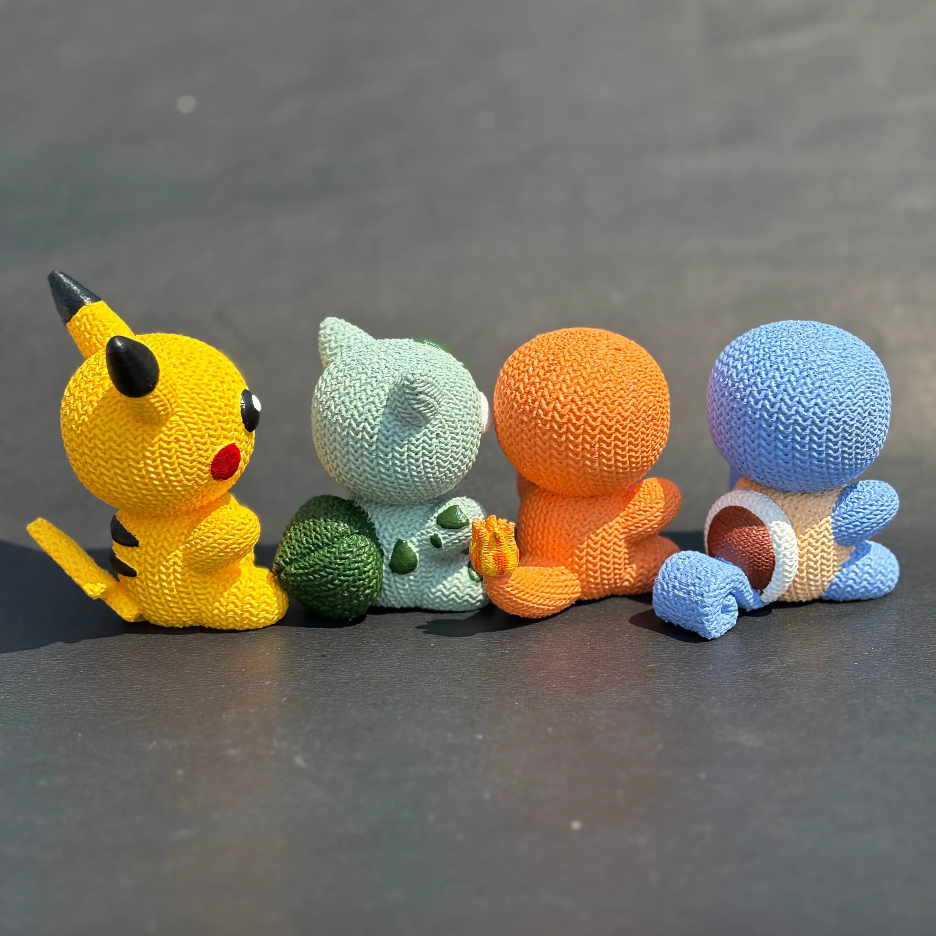 KNITTED POKEMONS (PIKACHU, BULBASAUR, CHARMANDER, SQUIRTLE)
