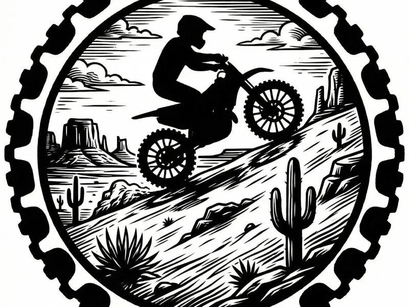 MX Motocross Enduro Wallart Medal Keychain