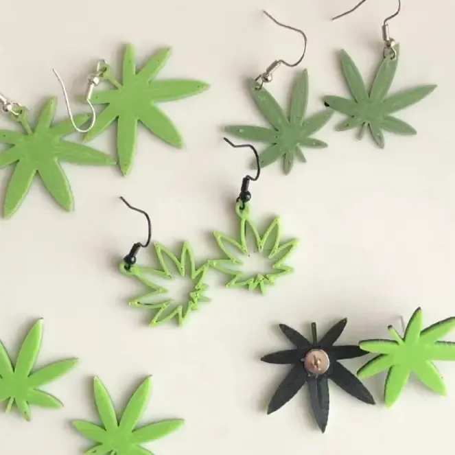 Weed earrings