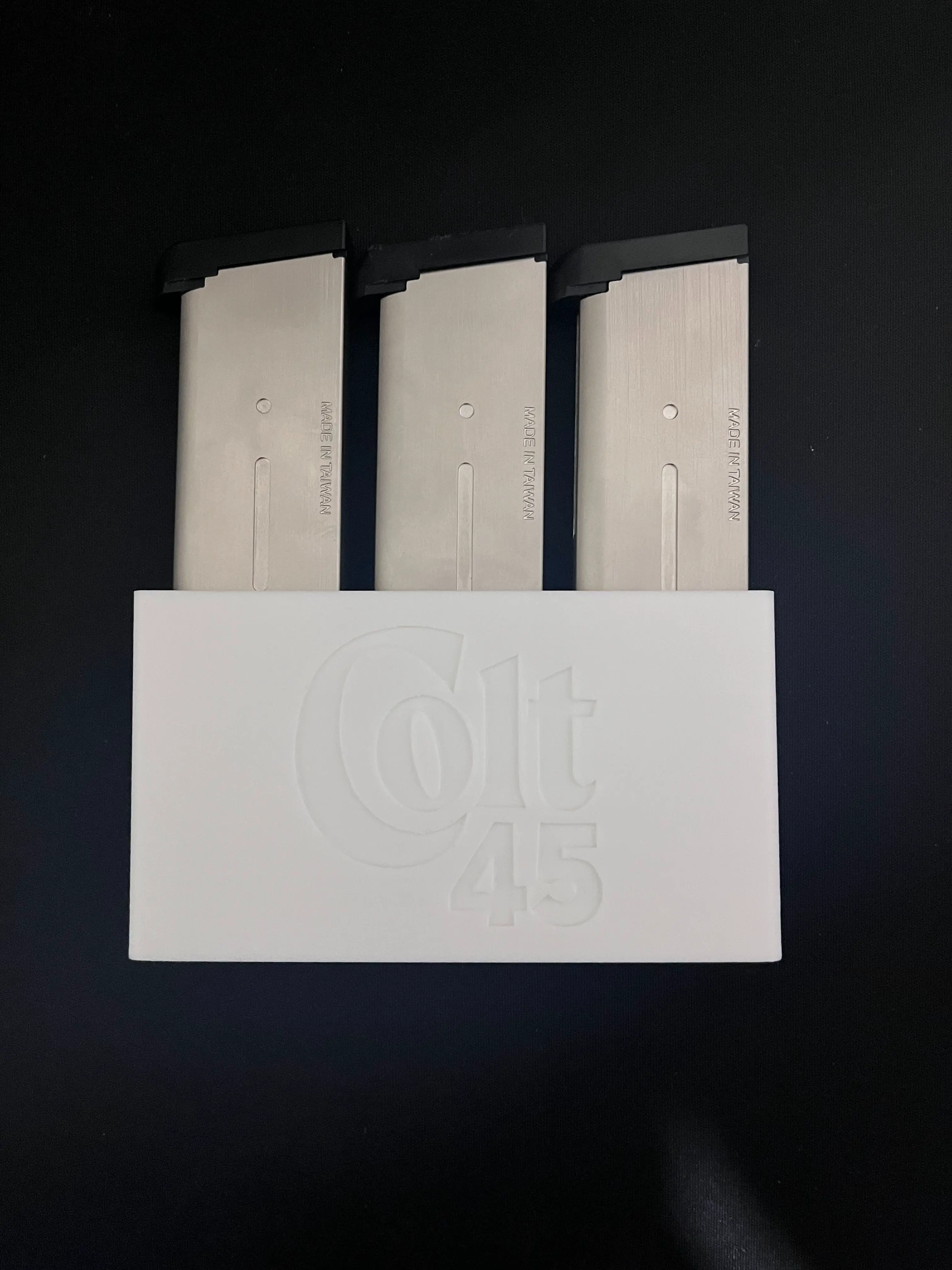 3D MODEL OF .45 CAL PISTOL MAGAZINE RACK FOR SAFE