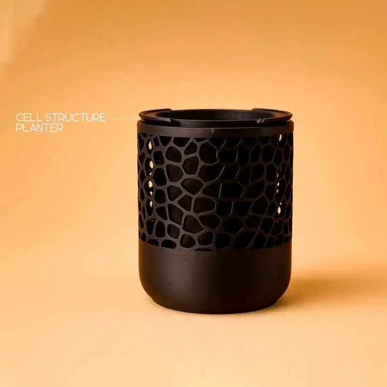 Cell Structure Planter – Modern Pot with Geometric Pattern