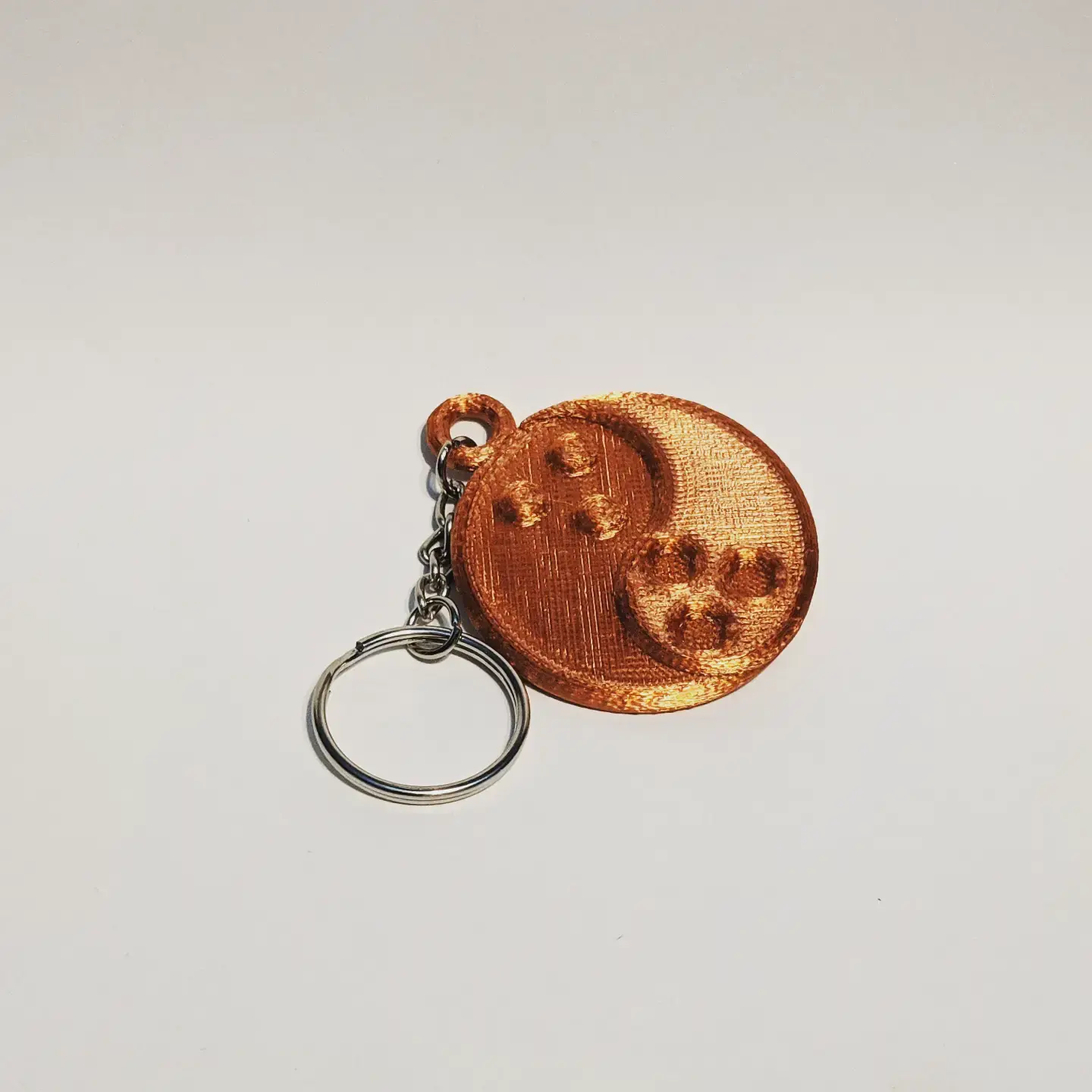 Dudeist Yin-Yang Bowling Ball pendant / keychain