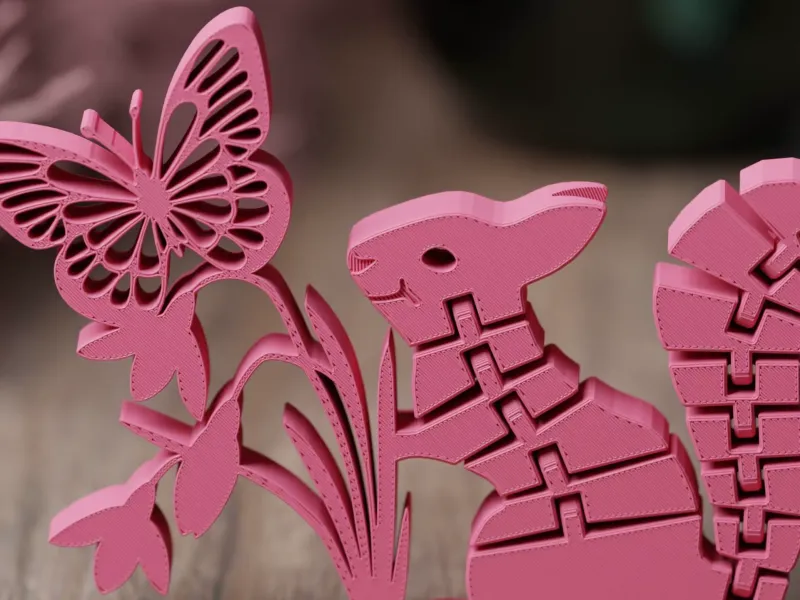 Écureuil articulé Happy Flexi fleurs de printemps