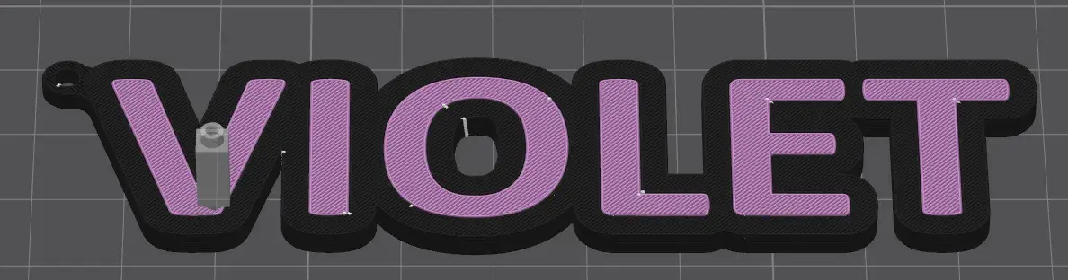 Custom “Violet” Name Tag – Keychain, Bag Tag, or ID Tag