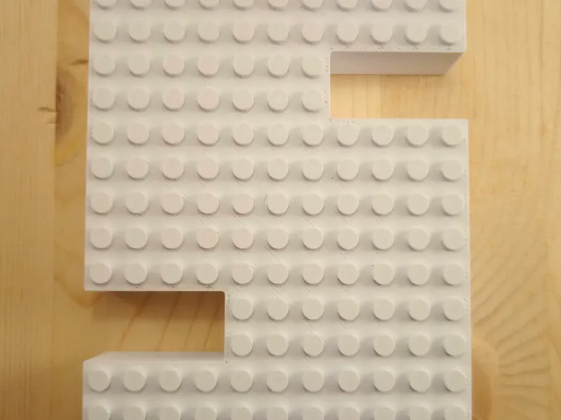 3D Letter S - Lego Compatible Studs