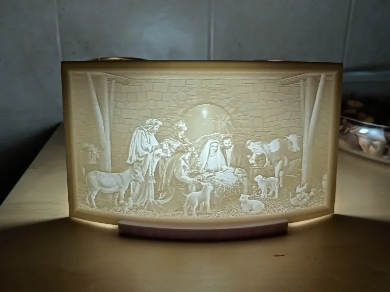 Nativity Christmas Lithophane Lamp 110/220v