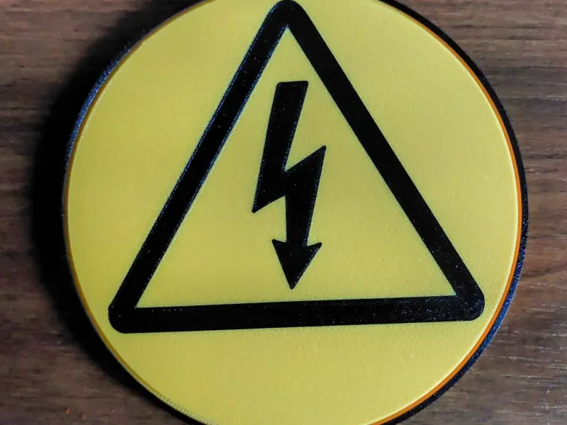 Electrician sign Coaster