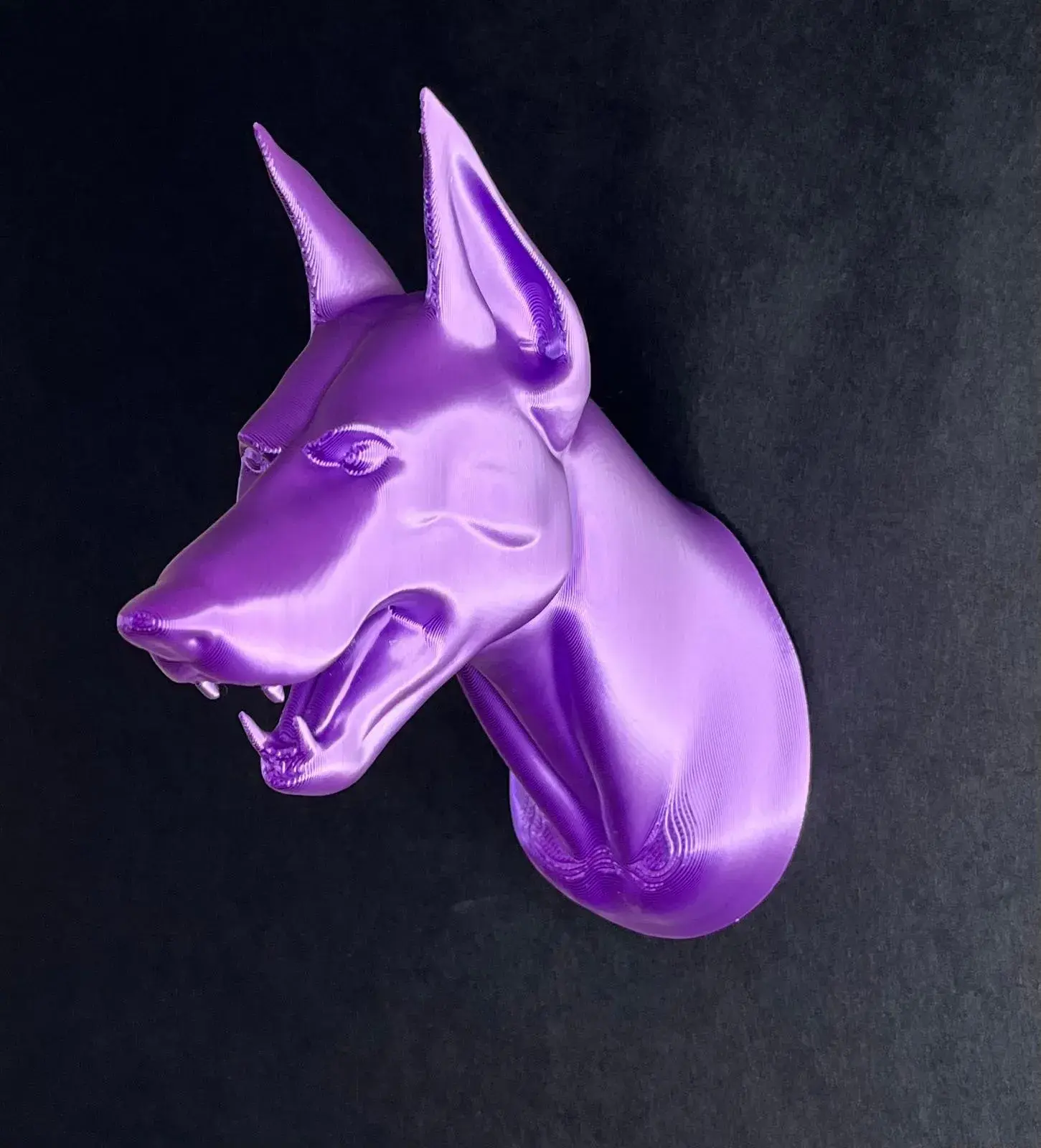 Dog Dobermann wall mounted decoration key holder organizer