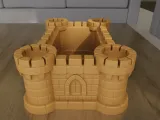 Castle Planter container STL for 3D print-4