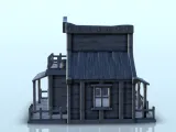 Western saloon with floor and fence (1) - western usa acw mo-7