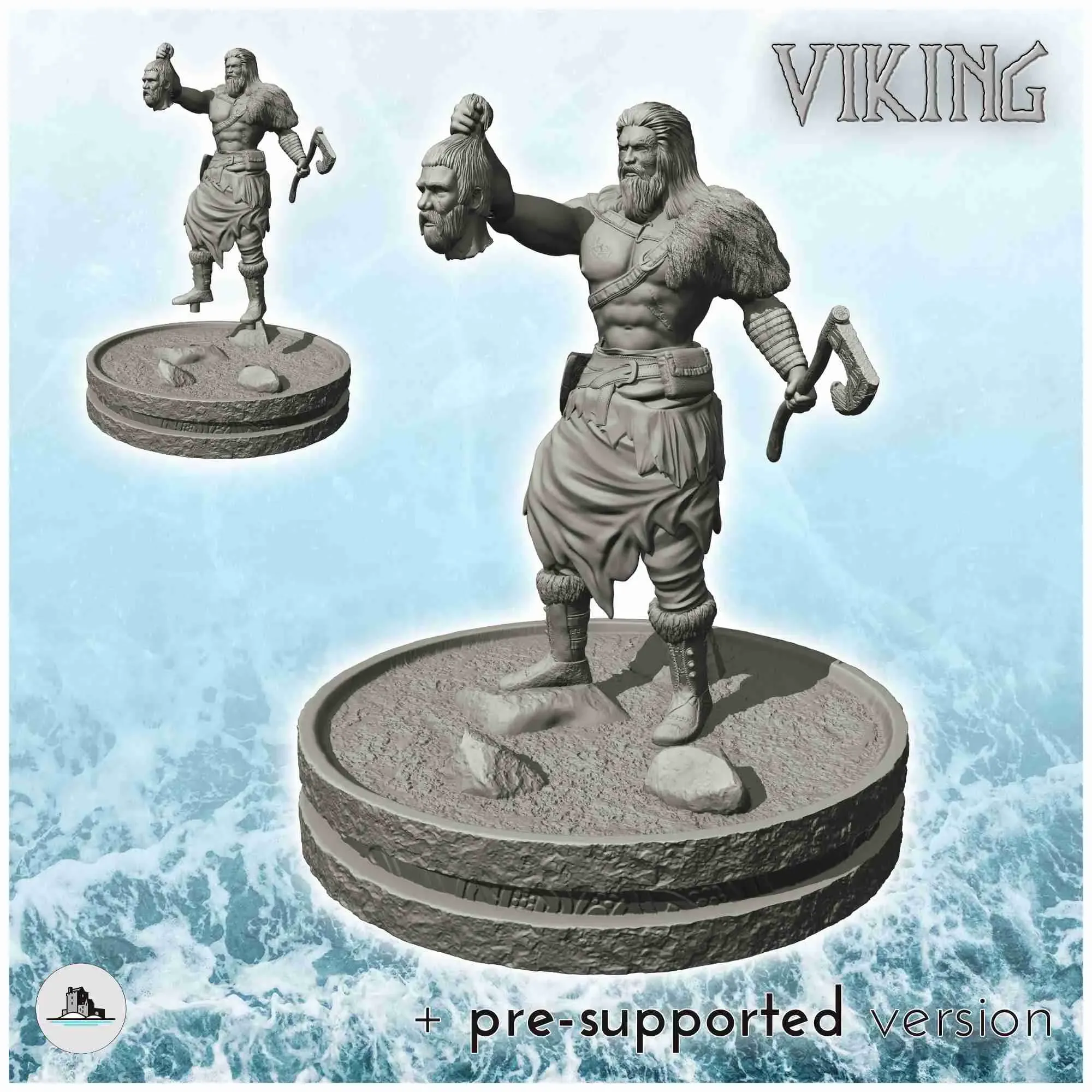 Viking figures pack No. 1 - scenery medieval miniatures warh