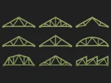 Steel Roof Frame Bundle  9 Structural Truss STL Designs-2