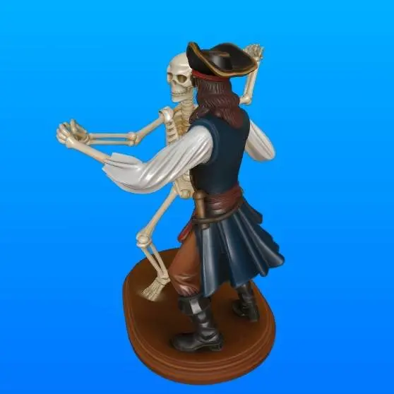 3390  Tango of Life and Death  3D-Printed Minimalist Statue