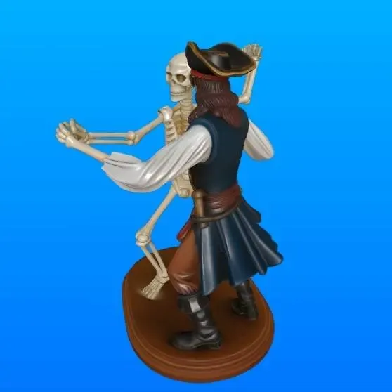 3390  Tango of Life and Death  3D-Printed Minimalist Statue