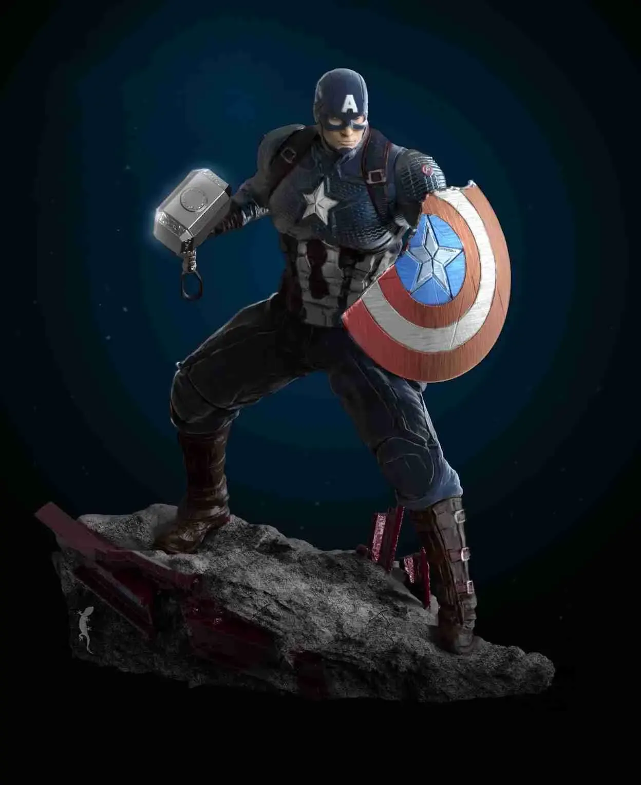 Captain America statue