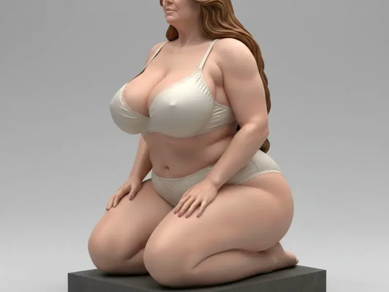 Curvy Woman in Bikini Siting Yoga Pose