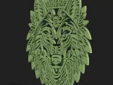 Aztec Wolf CNC Wall Art SVG STL-2