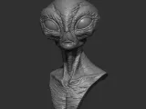 Grey Alien Bust-1