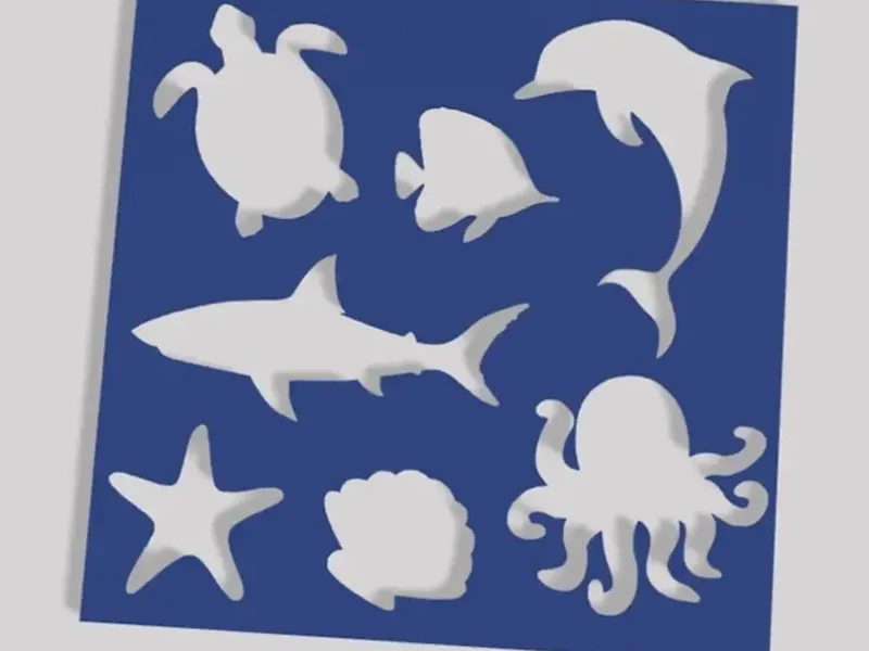 Sea animal stencil