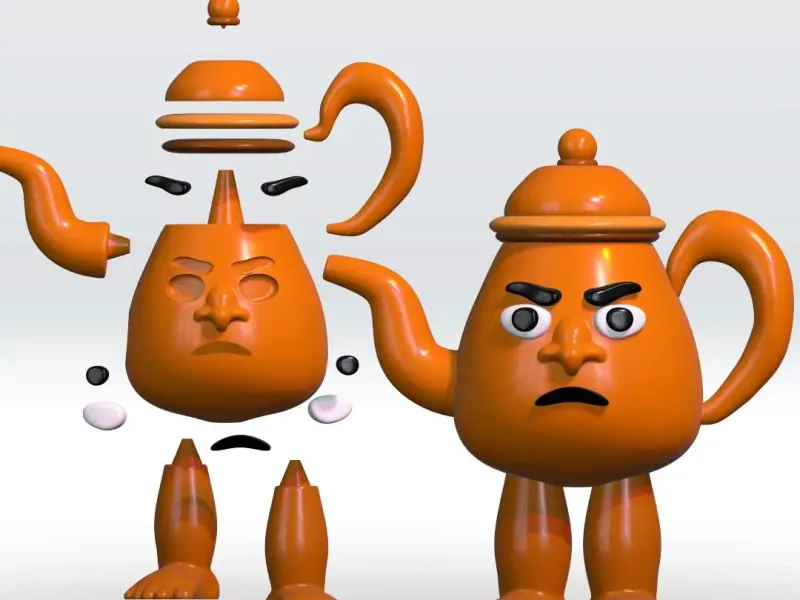TATATACITOS DICEN SAHUR multiparts STL 3D Model Brainrot
