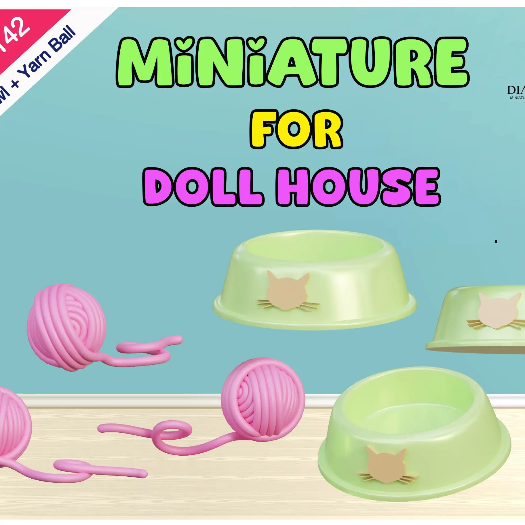 Cat Food Bowl / Playing Yarn Ball