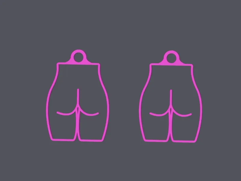 Female Hips/Butt - Earrings & Pendans v3