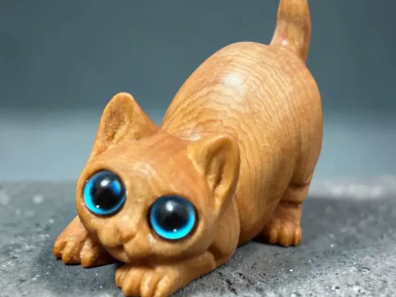 Chaton curieux "Prêt à bondir"