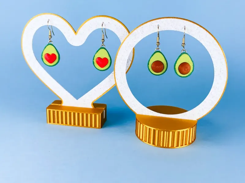 Earrings Display, Heart Circle Arc Shape, ShowCase