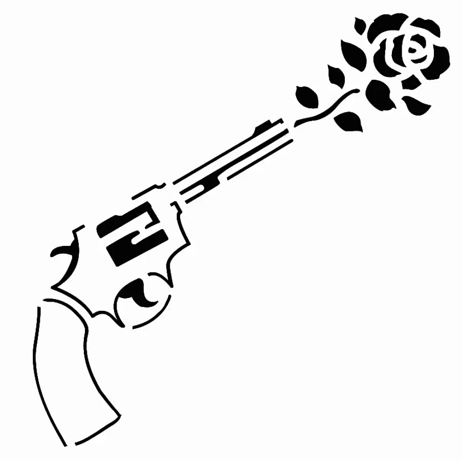 Flower Gun stencil