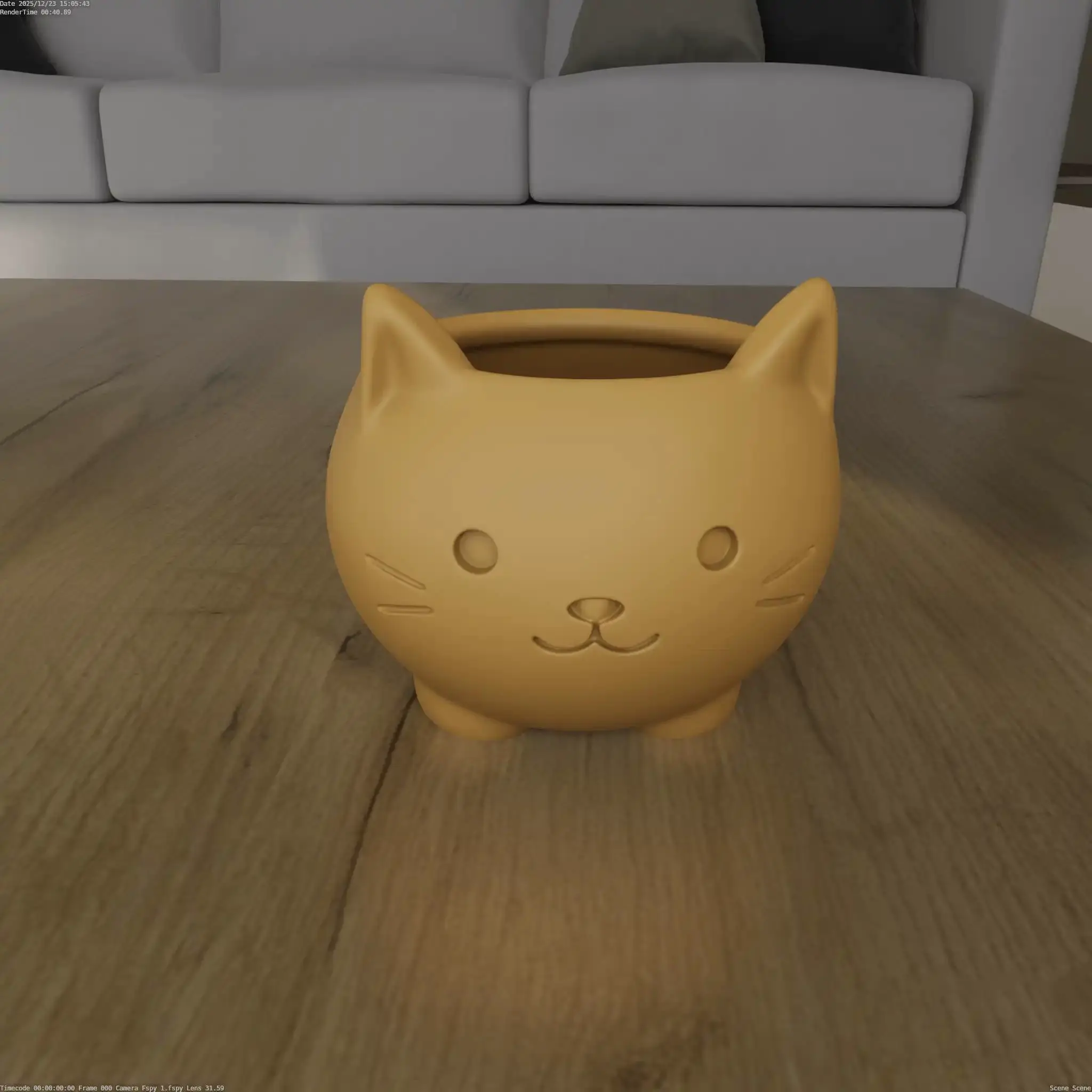 Adorable Cat Face Planter Perfect Desk Decor