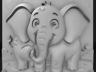 comical elephants cartoon