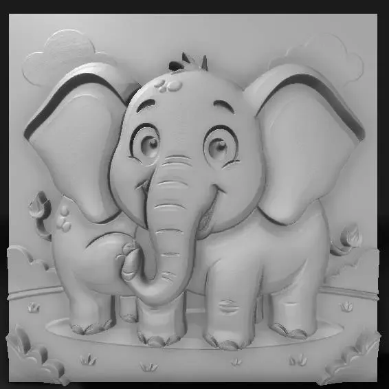 comical elephants cartoon