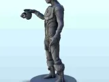 Alien soldier with light armour and skull 6 - miniatures sci-4