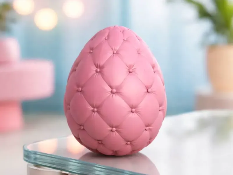 Tufted Easter Egg | Puffy Cushion Style Egg Decor