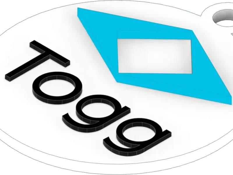 TOGG 3D LOGO BY OK (COLOR PRINTABLE)