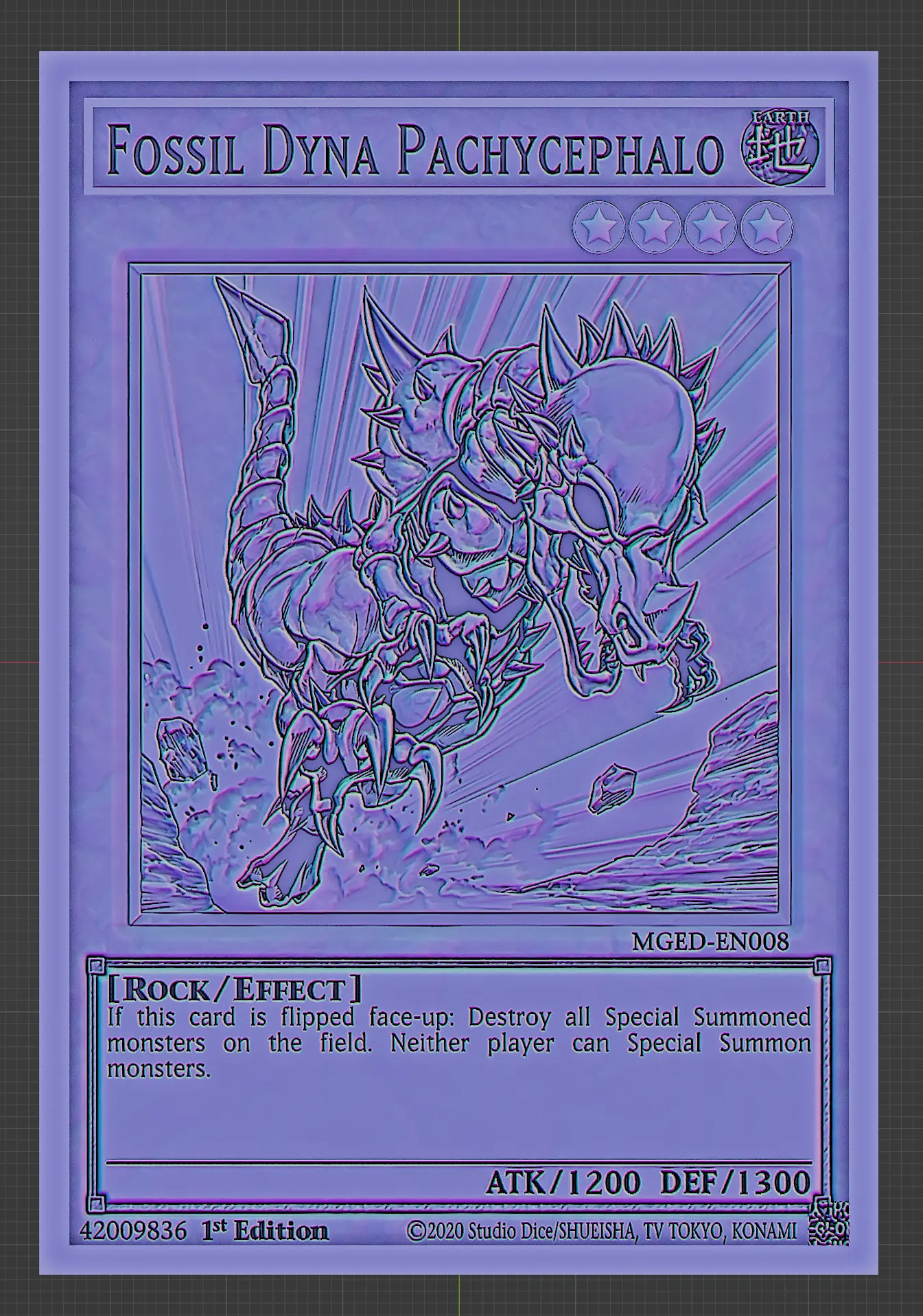 FÓSIL DYNA PACHYCEPHALO - YUGIOH