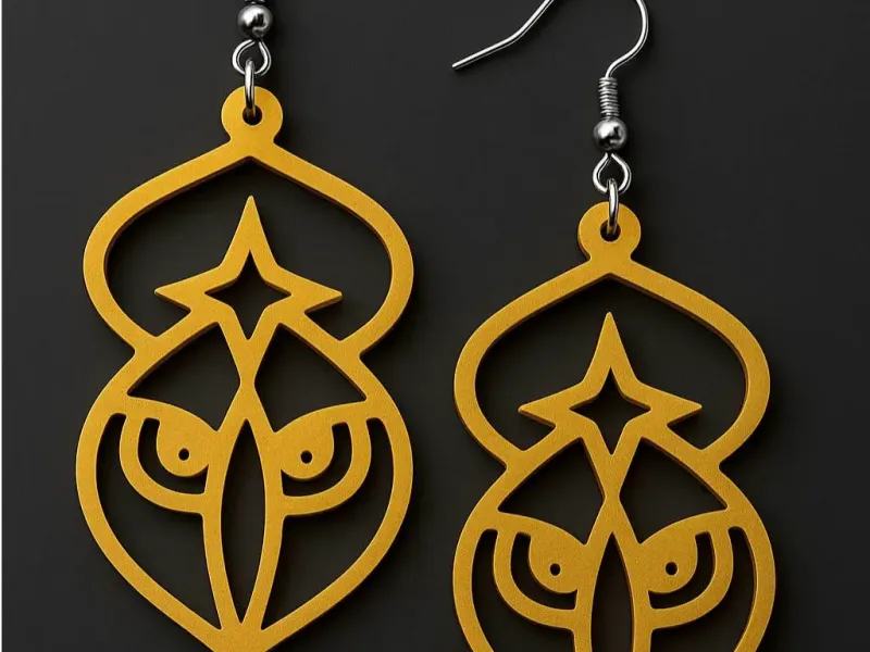 Earrings - 001  - Easy Print - Free