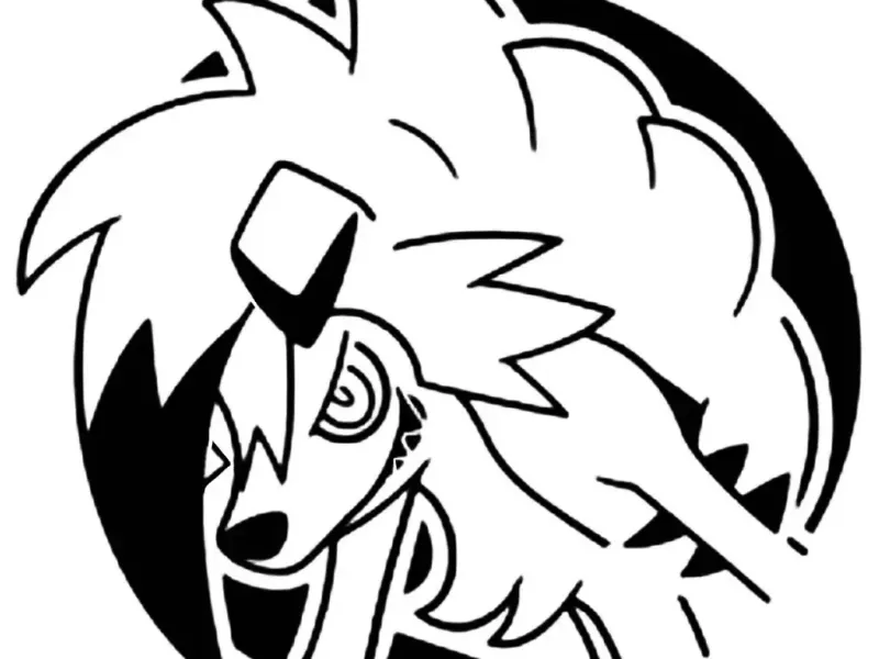 Lycanroc stencil