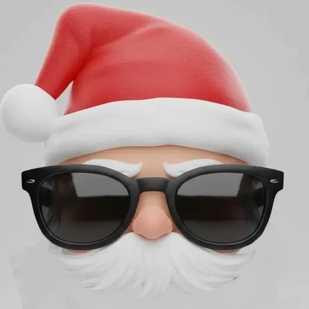 MASCARA DE PAPA NOEL SANTA CANCHERO CON LENTES 3 VERSIONES