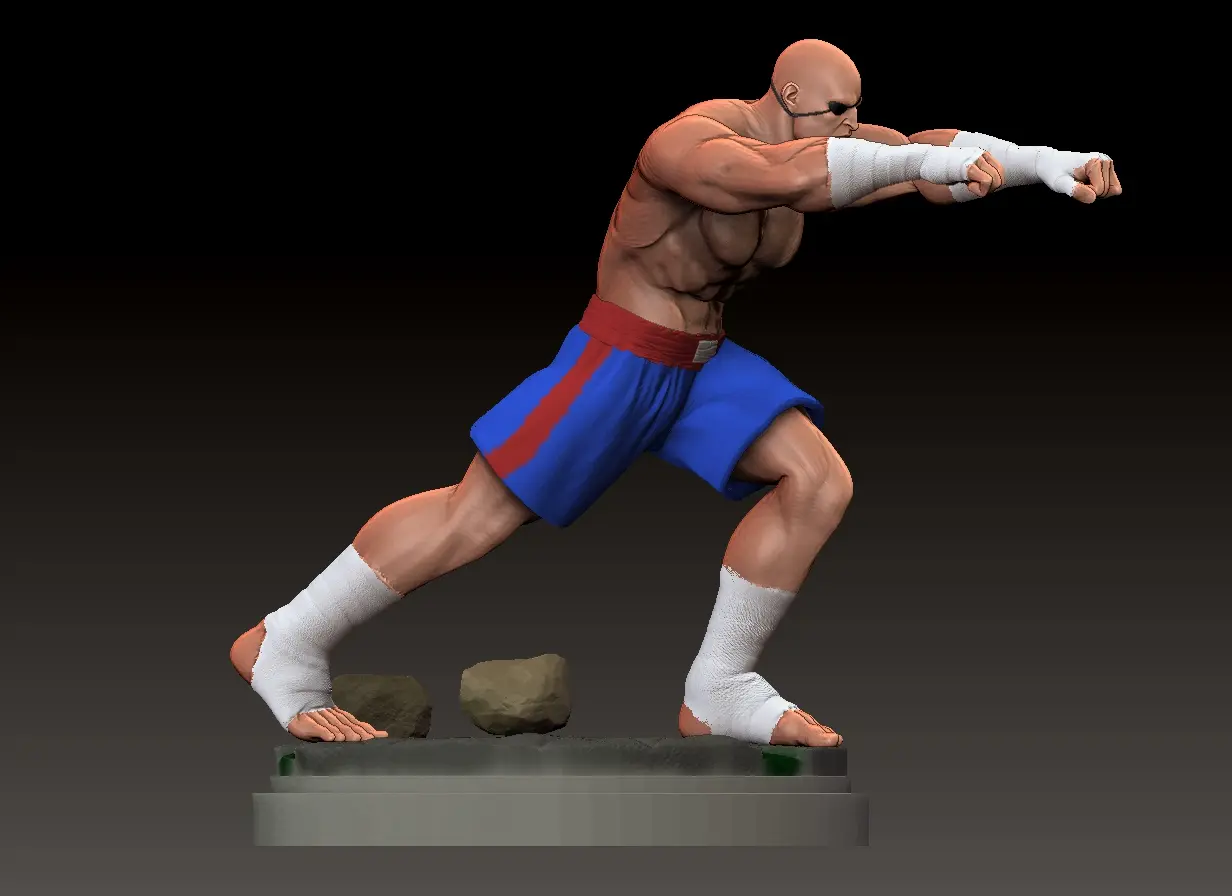 Sagat (Classic) figure from Street Fighter Saga