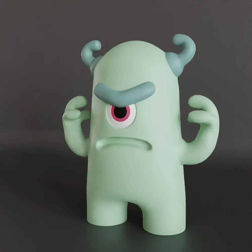 cute monster toy for desk decoration