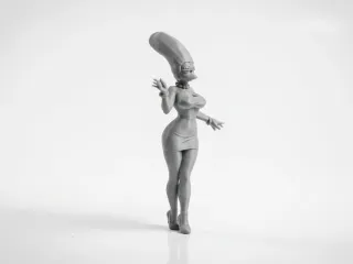 Marge Simpson Figurine Cartoon Character 3D Printable