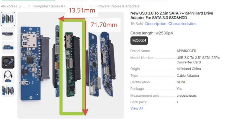 Docking station for 10 HDD 2.5 drives