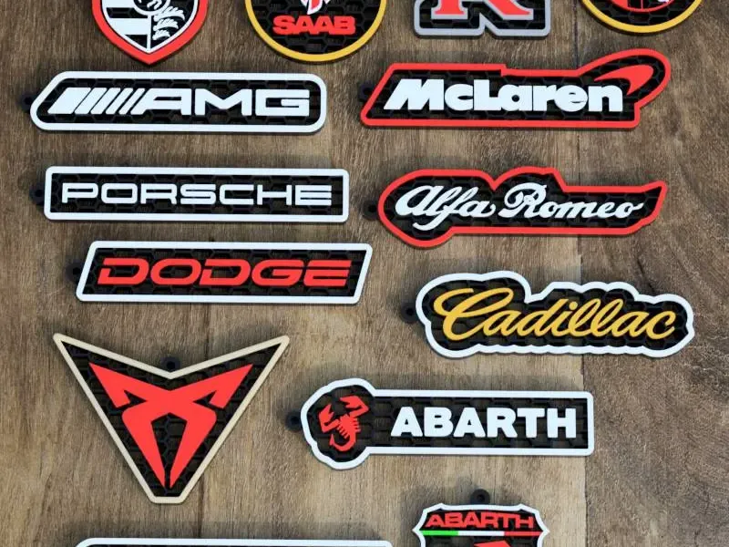 Honeycomb-style keychains >part5< car brand logos