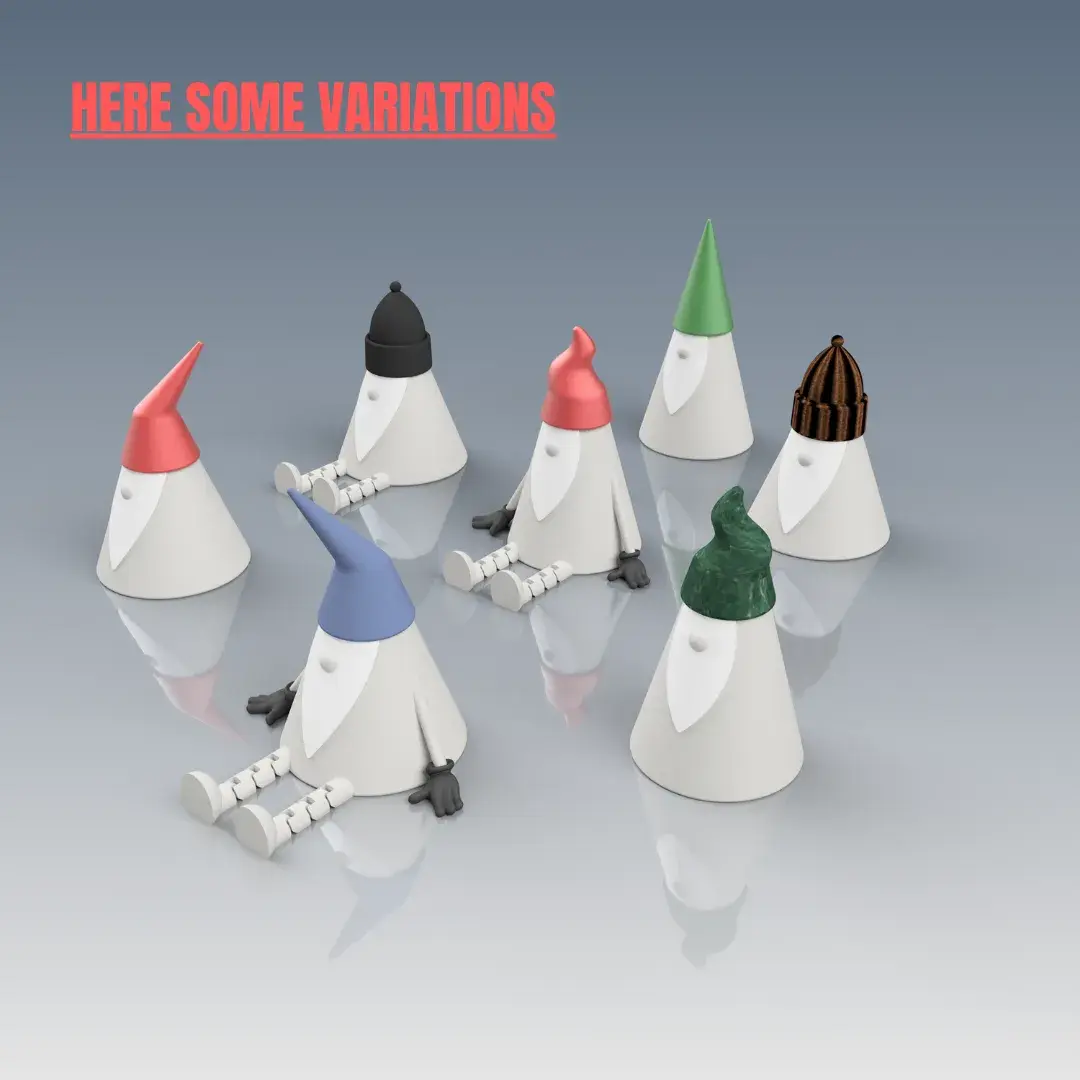ARTICULATED CHRISTMAS GNOMES / DWARFS (+TEALIGHT)