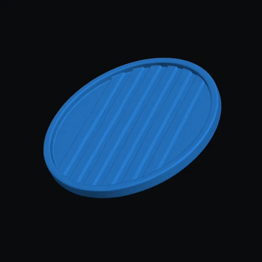 Minimalistic coaster with stripes