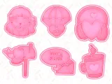 Valentine's Day cookie cutter set of 6-0