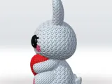 Knitted Bunny 3D Model STL file Cute Knitted Character-1